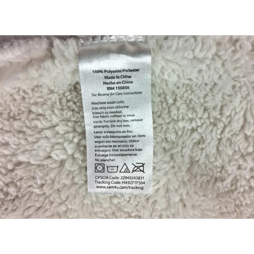 JCV Group RN: 150856 Beige‎ Floral Baby Blanket Sunflower Pink Yellow Sherpa htf